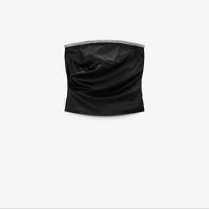 ZARA SHINY SATIN EFFECT TOP